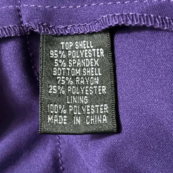 NWT Adrianna Papell Vibrant Purple Midi Cocktail Bodycon Dress w Ruffle Skirt - Picture 9 of 10